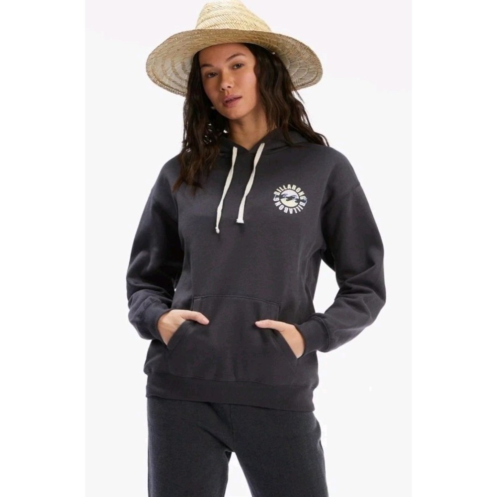 Billabong Women's Ramblin' Road Pullover Hoodie Sz XS Front & Back Graphic NWOT